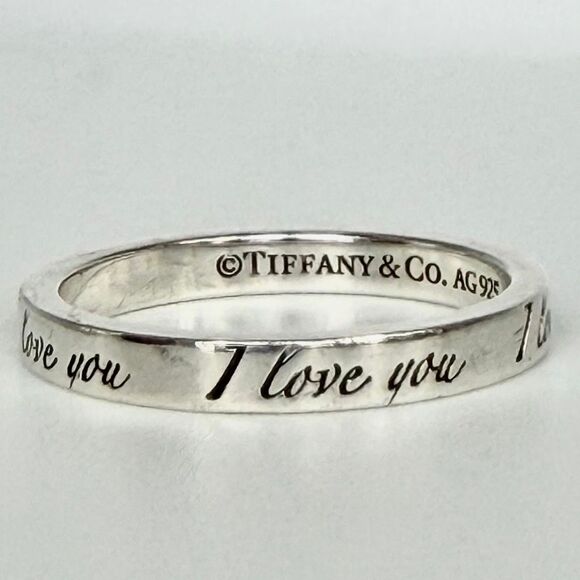 Tiffany Retired Notes "I Love You" Ring - Sterling Silver - Size 6.75 - Picture 11 of 16
